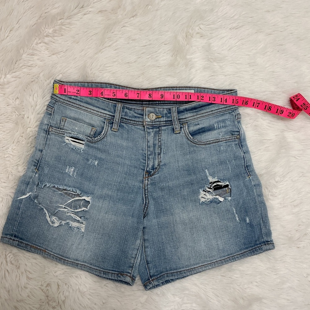Pilcro - Light Blue Distressed Denim Shorts - Picture 5 of 10